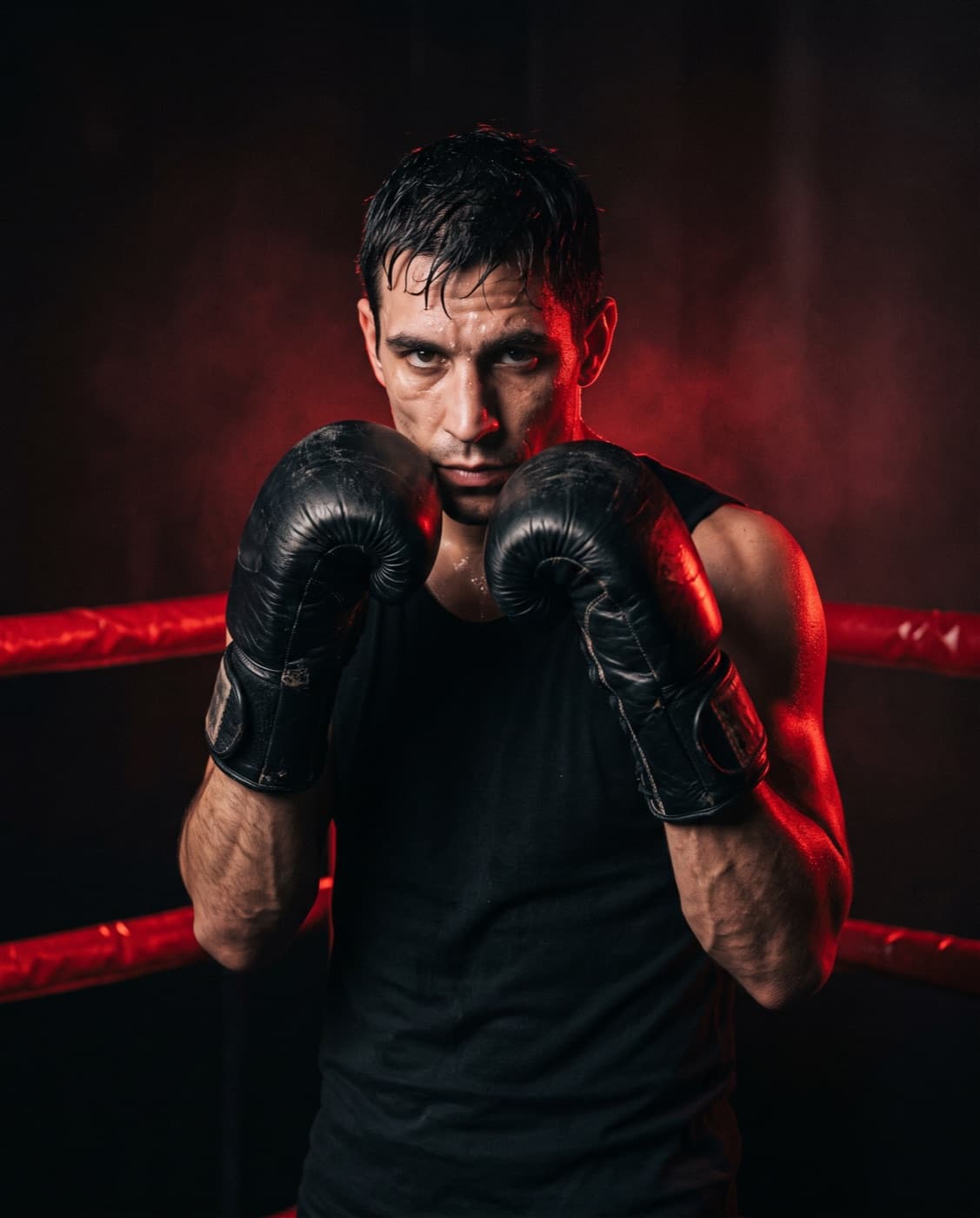 Boxer in guard at Kingdom Athletics